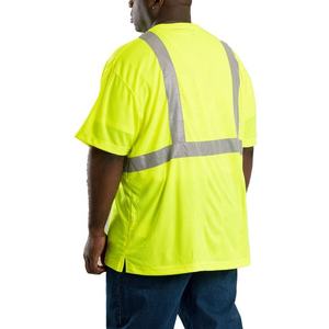 Wholesale Custom Quick-Drying Hi Vis <b>Men's</b> Construction <b>Short</b> <b>Sleeve</b> Work <b>Shirt</b> Reflective Green Safety T-<b>Shirts</b> - Product Image 5