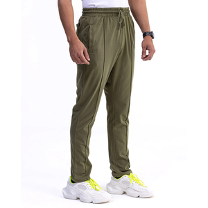 Lightweight French terry 100% cotton trousers smart fit with <b>elastic</b> belt draw <b>cord</b> pocket trouser summer trousers for men - Product Image 1