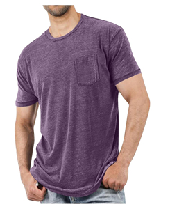 T-shirt en tricot pour homme, design uni, avec logo personnalisé et couleur unie - Product Image 6