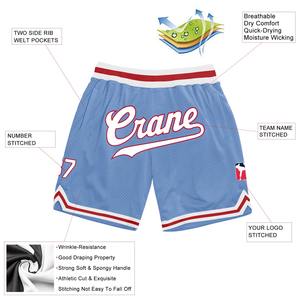 Pantalones cortos de baloncesto para hombre con logotipo recortado en blanco para Gimnasio Deportivo con estampado alto - Product Image 2