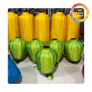 Lanterne décorative en soie faite à la main | Plusieurs formes et couleurs disponibles | Article de décoration de mi-automne - Product Image 5