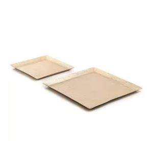 Plateaux de service ronds en aluminium fabriqués à la main de haute qualité Trois objets artisanaux décoratifs en métal des collections impressionnantes - Product Image 3