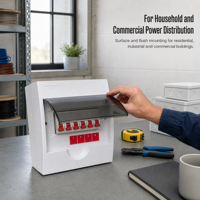ZCEBOX TSM-8 Boîtier de distribution en plastique 8 voies encastré 100A IP40 IEC61439-3