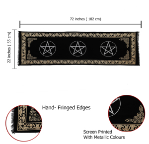 Moon Phases Alter Cloth Wiccan Long Tarot Spread Algodón Hecho a mano Decoración para el hogar Mantel Decoración para el hogar por Consignadores indios - Product Image 6