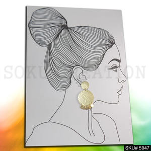 Boucles d'oreilles pendantes en plaqué or de créateur faites à la main SKU5947 bijoux pendants à la mode - Product Image 5