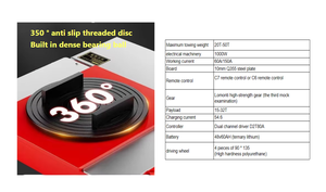 Chariot de transport électrique <span class=keywords><strong>tout</strong></span>-<span class=keywords><strong>terrain</strong></span> - 4x4, <span class=keywords><strong>roues</strong></span> antidérapantes en acier au carbone et plastique, télécommande, pour extérieur, nouveau - Product Image 5
