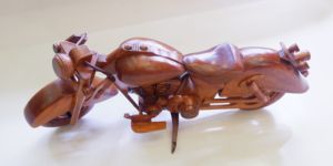 <b>Vintage</b> Wood Motorcycle Miniature Model Beautiful Wooden Crafts Motorbike <b>Mini</b> Scale Models From Vietnam - Product Image 4