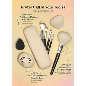 Set di coperture per strumenti per il trucco in silicone da viaggio A3shop AOA - Product Image 4