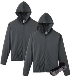 High-quality Autumn Casual Reflective Cotton Men's Sportswear Boys' Sweatshirts Zipper Jacket Hoodie Sweatshirt <b>Set</b> Quick Dry - Product Image 1