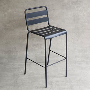 Modern Metal <b>Bar</b> <b>Stool</b> with Powder-Coated Iron Backrest for Farmhouse Clubs Home <b>Bars</b> Hotels Restaurants - Product Image 2