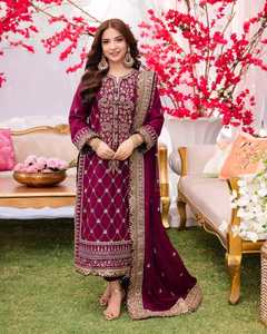 Vestido Pakistaní de WS International, Edición Tie and Dye para Eid y Bodas, Salwar Kameez, el Más Hermoso para Damas en Todo el Mundo - Product Image 5