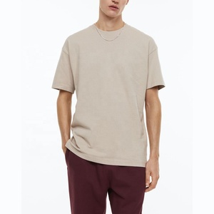 T-shirt homme blanc de haute qualité en vrac 100% coton streetwear léger respirant surdimensionné - Product Image 1