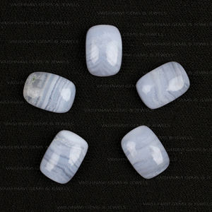 Agate de dentelle bleue naturelle de qualité supérieure 10x14mm coupe de coussin Cabochon calibré pierre précieuse en vrac taille personnalisée disponible meilleur prix - Product Image 4