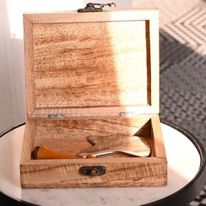 Caja de Joyería de Madera Maciza Sin Pulir Hecha a Mano de Lujo - Saniya Handicraft SH-2905 - Product Image 6