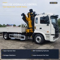 Camion grue articulée JAC 4x2 XCMC SQZ160 de 8 tonnes, grue de camion à bras pliant hydraulique pour la construction