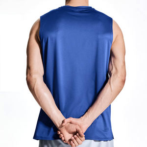 Camiseta sin mangas informal para hombre más vendida, ropa de verano sostenible y transpirable, hecha de algodón de poliéster antibolitas, precio competitivo - Product Image 6