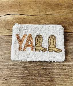 Petit sac portefeuille élégant fait main avec broderie blanche et dorée, design YALL, avec un design fantaisie et magnifique, dernier design d'Inde - Product Image 1