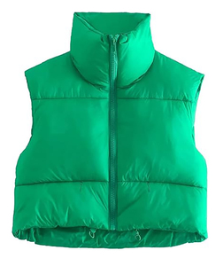 Ropa de otoño 2024, Chaqueta corta de burbujas de invierno, chaleco acolchado, venta al por mayor, Tops de moda para mujer, chaqueta acolchada gruesa para mujer, Chaqueta corta informal - Product Image 5