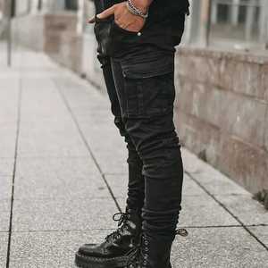 กางเกงยีนส์ทรงแบ็กกี้ออกแบบได้ตามต้องการกางเกงยีนส์ทรงแบ็กกี้ลำลองสำหรับผู้ชายกางเกงฮิปฮอปทรงหลวมสไตล์ย้อนยุคคลาสสิกกางเกงยีนส์วินเทจผลิตในปากีสถาน - Product Image 2