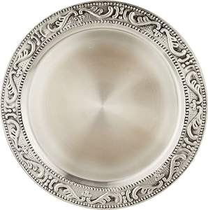 Plaque de chargement en métal écologique pour le service des aliments, finition Antique, plaque de chargement de styliste pour la restauration à domicile et à l'hôtel - Product Image 4