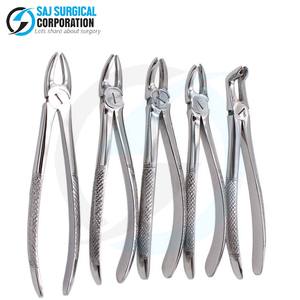 Pinces dentaires pédiatriques certifiées CE Kit 10 pièces en acier inoxydable de petite taille pour l'extraction de dents SAJ chirurgical - Product Image 4