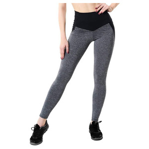 Leggings de yoga taille haute bicolores, longueur intégrale, en Spandex et Nylon, extensibles dans les quatre sens, avec design à surpiqûres contrastées - Product Image 5