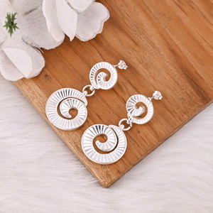 Pendientes Personalizados de Plata de Ley 925, Ligeros, Plateados, Lisos, Joyería Fina para Mujer, para Regalo - Product Image 4