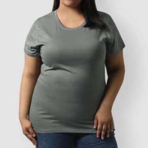 Camisetas transpirables de talla grande de calidad premium para mujer, camisetas informales de ajuste relajado de gran tamaño para mujer, 100% de algodón para niñas - Product Image 2