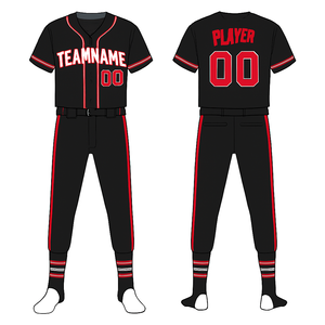 Uniforme de baseball léger 2026 personnalisé, imprimé numériquement, maille respirante, 100 % polyester, maillot et pantalon, col en V, unisexe, adulte, haute qualité - Product Image 6