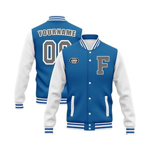 <b>Men's</b> Wool Varsity <b>Jacket</b> | Custom Winter Baseball Letterman <b>Jacket</b> with Stand Collar and Front Logo-OEM Service - Product Image 5