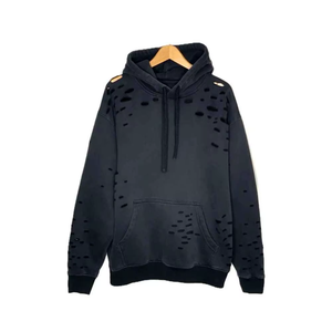 Sudadera con Capucha Personalizada con Logotipo para Hombre, Estilo Urbano Desgastado, Invierno, 100% Algodón, Antiarrugas, Transpirable, Tinte Liso, Secado Rápido - Product Image 1