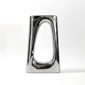 Florero artesanal de Metal, jarrones dorados y plateados de alta calidad, maceta moderna, estilo americano, accesorios de decoración del hogar para bodas - Product Image 6