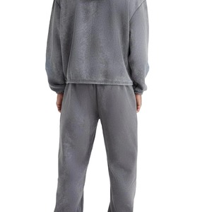 Vente en gros de survêtement pour homme en coton 100% léger, délavé à l'acide, uni, pour streetwear, nouveau style, vêtements d'hiver, Pakistan - Product Image 4