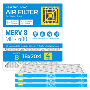 Filtre à air SUIXINEYI 18x20x1 MERV 8 de forme rectangulaire, efficace pour capturer la poussière, les peluches et le pollen - Product Image 5