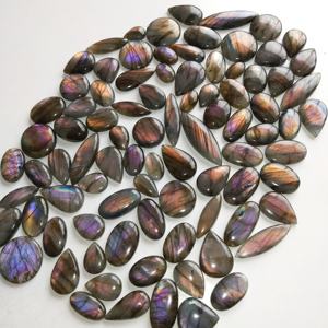 พลอยลาบราโดไรต์สีม่วงธรรมชาติทรงมาร์ควิส/วงรี/ลูกแพร์ สำหรับทำเครื่องประดับแฮนด์เมด ขายส่ง - Product Image 2