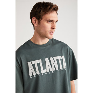 T-shirt à manches courtes pour homme GRIMELANGE ATLANTA, 100% coton, avec détails imprimés - Product Image 4