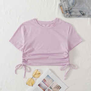 Nouveau design, haut court en coton pour femmes, été, 220 g/m², impression personnalisée, haut court personnalisé pour femmes - Product Image 6