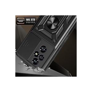 Funda Magnética Rígida de PC con Protección Antihuellas para Honor 200 Pro, Dispositivos Realme y Google - Negro - Product Image 3