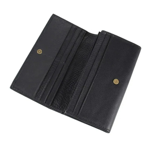 Men's Genuine Leather Slim <b>Wallet</b> With Striped Lining Fold Closure <b>Card</b> <b>Holder</b> Short Length Minimalist Design - Product Image 6