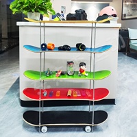 JIESEN Support mural double pour planches à roulettes, présentoir en bois pour adultes, offre spéciale