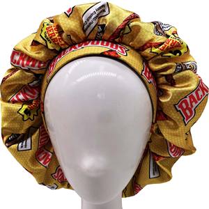 Bonnet de nuit réversible en satin de soie avec logos personnalisés, bandeau réglable pour femmes, 100% soie, quatre saisons, marque NRLLC - Product Image 6