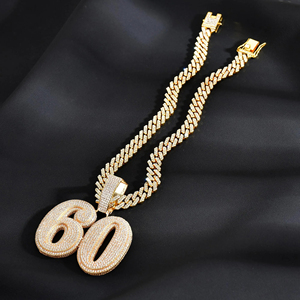 Pendentifs et breloques en diamant Hip Hop VVS glacés Personnaliser le pendentif en or massif 14 carats 18 carats pour hommes - Product Image 2