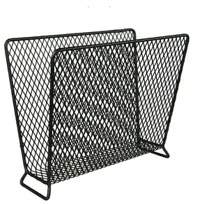 Metal Wire Mesh Magazine Display Rack For Home Hallway Sofa Side Rack Luxury Multipurpose Attractive Design Book Shelf Newspaper