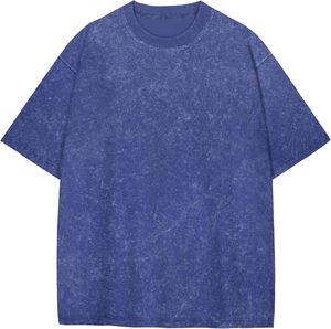 T-shirt vintage de grande taille blanc lourd 100% coton coupe ample streetwear T-shirt d'été pour hommes lavé à l'acide pour hommes - Product Image 1