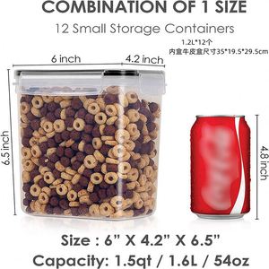 Paquete de 10 refrigeradores de 1,6 l, latas de comida de cocina, latas de almacenamiento, cajas de almacenamiento de alimentos, juegos de contenedores de plástico - Product Image 5