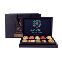Coffret Cadeau de Fêtes Avvali Personnalisé – Assortiment de Bonbons Traditionnels 1,8 kg – Pistaches, Noix de Cajou, Amandes, Noix, Fraise – Qualité Supérieure