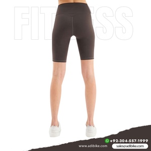 Hot Selling <b>Women's</b> Gym Fitness <b>Compression</b> Shorts with Custom Colors Breathable and Logo Striped Decoration Belt - Product Image 3