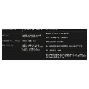 KETTLE 17638 Accesorios para Mesa de Barbacoa - Estante con Soporte para Patas para Asar a la Parrilla - Product Image 2