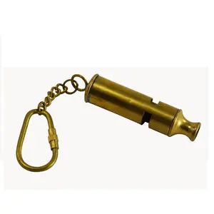 Коллекционный латунный брелок для ключей в виде свистка, винтажный брелок для ключей в морском стиле для велосипеда, автомобиля, дома, держатель для ключей по оптовой цене