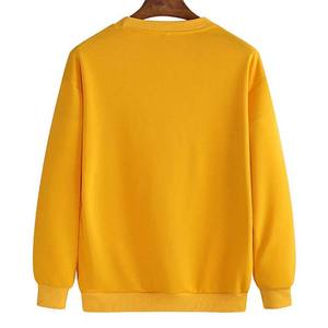 Sudaderas con capucha para hombre de ajuste Regular liso de Color amarillo, ropa de calle informal de invierno con cuello redondo, logotipo personalizado bordado, algodón 100% - Product Image 2